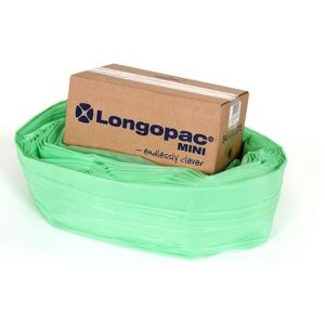 Säckkassett LONGOPAC Mini Bio 40m grön