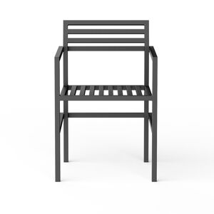 Nine - 19 Outdoors - Dining Arm Chair Black - Svart - Metall