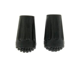 Leki 2 Pack Rubber Walking Pole Tips, Black  - Black - Size: One Size