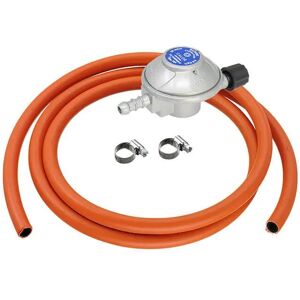 Calor Campingaz 29mbar Butane Screw-On Gas Regulator 2m Hose/Clip Kit