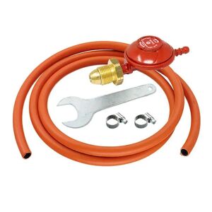 Calor 37mbar Propane Screw-On Gas Regulator, Spanner,2m Hose/Clips Kit
