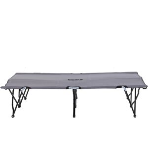 Outsunny Folding Double Camping Cot, Portable Sunbed with Durable Carry Bag, Comfortable Outdoor Use