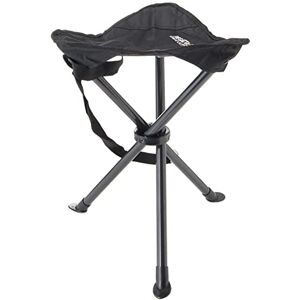 Regatta Unisex Adult Ternio Lightweight Folding Tripod Camping and Hiking Stool - Black, One Size