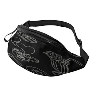 Bf635c4r80bd Black Afternoon Tea Running Fanny Pack Belt Bag with Adjustable Strap for Women Men Sports Fitness Hands Free Wallet Waist Bag