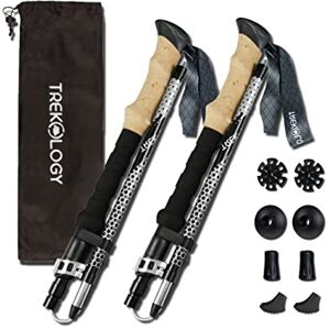 Trekology Walking Poles Women TREK-Z, Nordic Walking Poles for Men, Hiking Sticks for Men, Nordic Walking Sticks for Hiking Poles for Women Trekking Poles for Women Foldable Walking Stick Hiking Gear