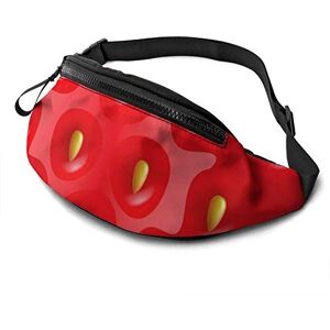 Bf635c4r80bd Strawberry Adjustable Fanny Pack Waist Bags with Headphone Hole for Sports Workout Traveling Running