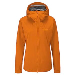 Rab Women’s Kinetic Alpine 2.0 Waterproof Breathable Jacket for Climbing & Mountaineering. - Marmalade - 12