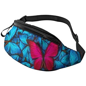 Bf635c4r80bd Watercolorful Butterfies Fanny Pack for Men Women,with Adjustable Zipper Lightweight Strap Waist Pack for Casual Running Hiking