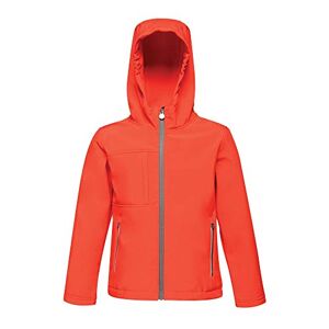 Regatta Kids Professional Kids Octagon Waterproof & Breathable Wind Resistant Printable Hooded 3-Layer Softshell - Classic Red, Size: 32"