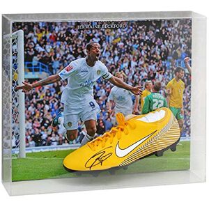 British Sports Museum Jermaine Beckford Hand Signed Football Boot Leeds United Large Display AFTAL COA