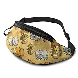Bf635c4r80bd Orange Pattern Adjustable Fanny Pack Waist Bags with Headphone Hole for Sports Workout Traveling Running