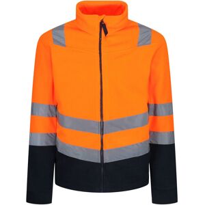 Regatta TRF655 Hi-Vis Full Zip Fleece M  Orange/Navy