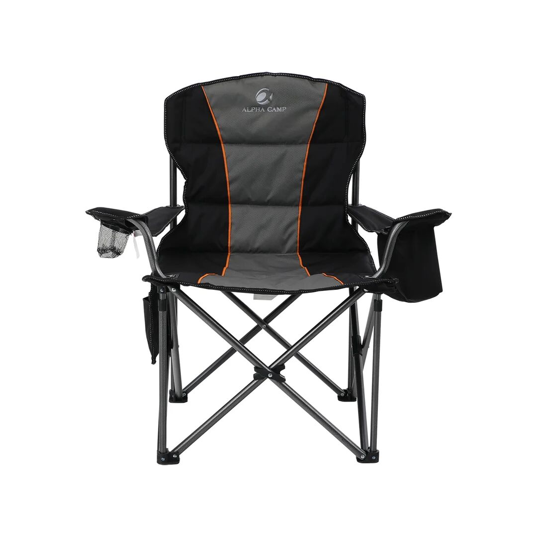 Photos - Garden Furniture Blue Elephant Baldwinville Folding Camping Chair gray/black 100.0 H x 100.