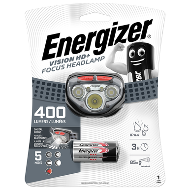 Energizer Vision HD+ Focus LED Headlight   400 Lumens   Batteries Included