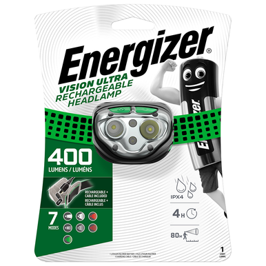 Energizer Vision Ultra HD Rechargeable Headlight   400 Lumens