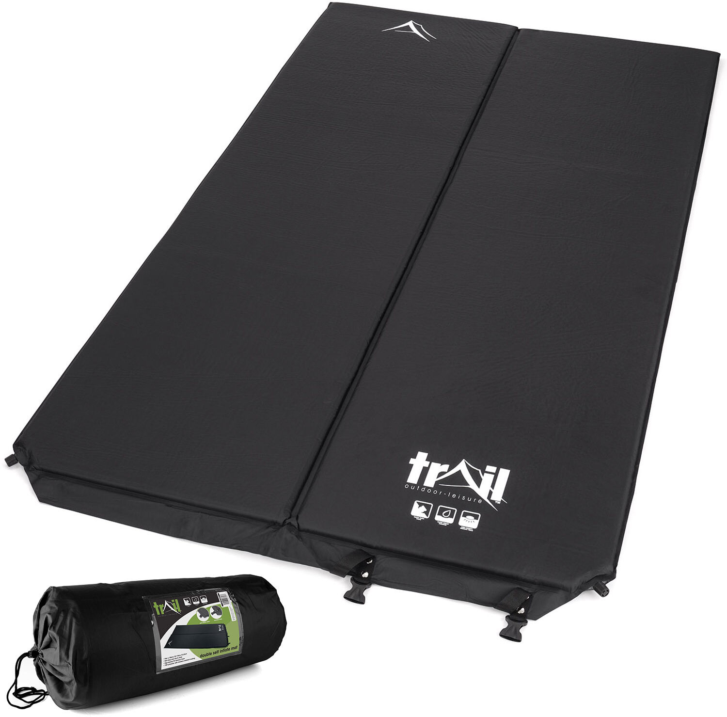 Leisure Double Camp Mat (2.5cm) – Black Black