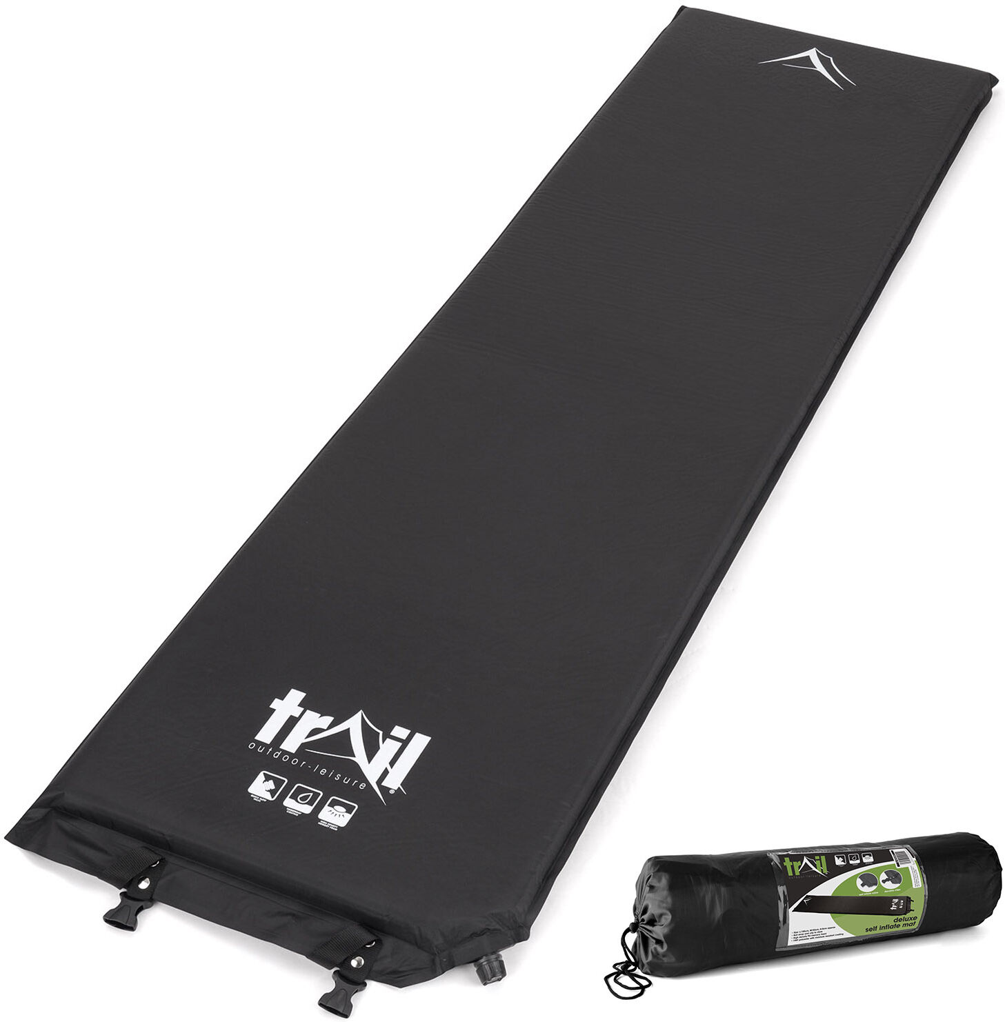 Leisure Self-Inflating Mat (5cm) - Black Black