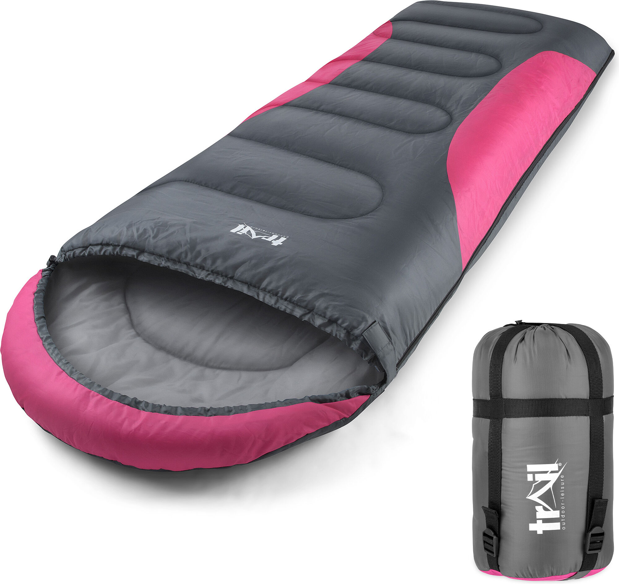 Leisure Hooded Sleeping Bag - Pink Pink