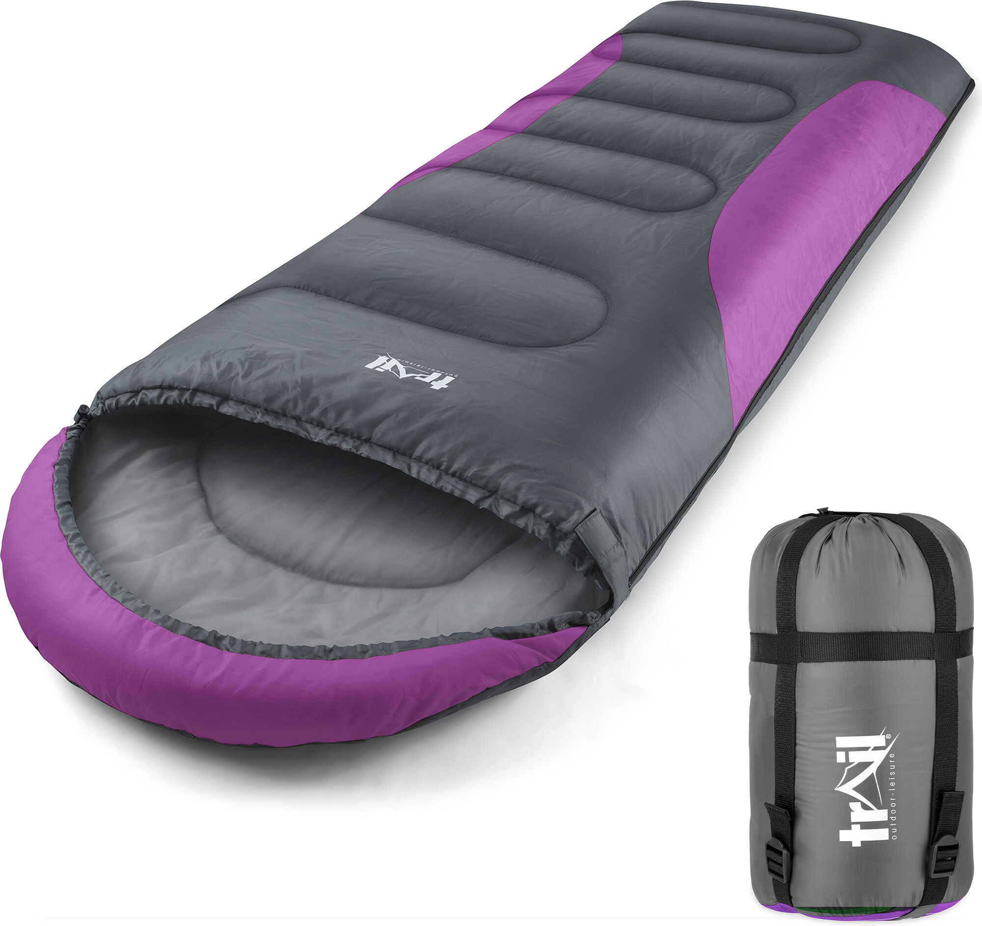 Leisure Hooded Sleeping Bag - Purple Purple