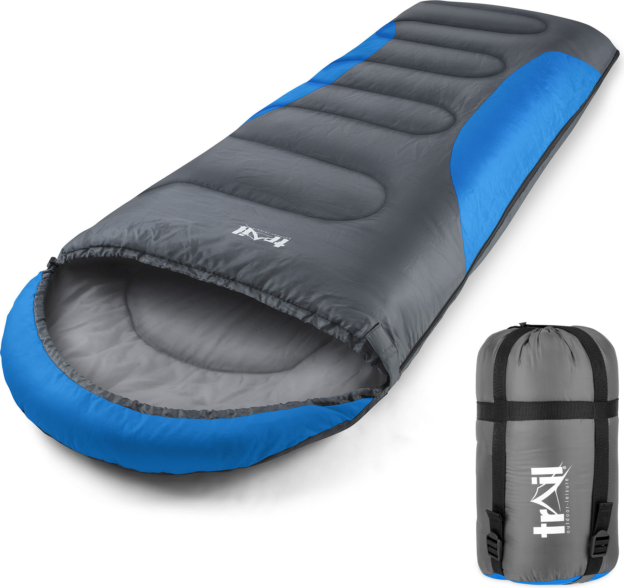 Leisure Hooded Sleeping Bag - Blue Blue