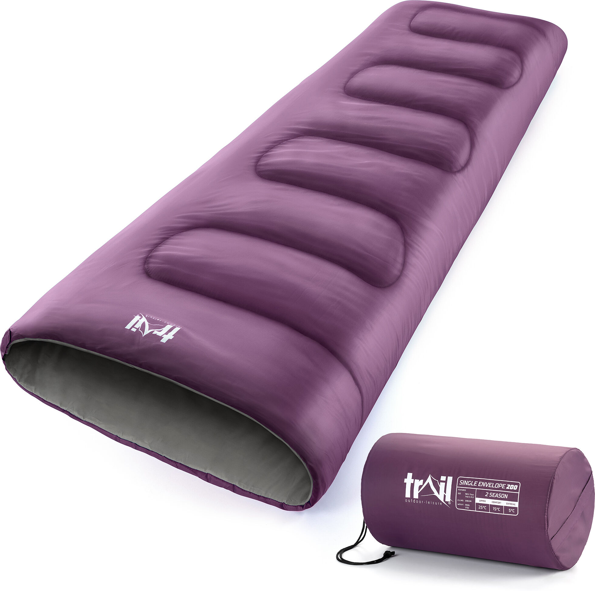 Leisure Envelope Sleeping Bag - Purple Purple