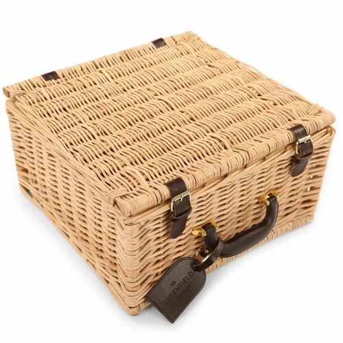 Greenfield Chilworth Willow Picnic Hamper for Two People Greenfield  - Size: 50cm H X 90cm W
