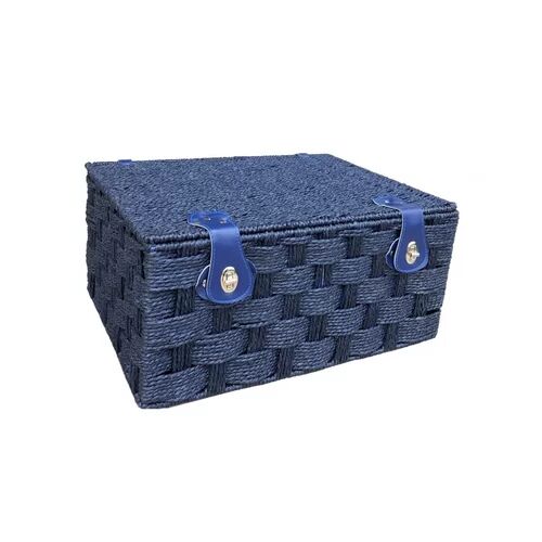 Brambly Cottage Paper Rope Picnic Basket Brambly Cottage Size: 21cm H x 45cm W x 34cm D, Colour: Blue  - Size: Rectangle 200 x 300cm