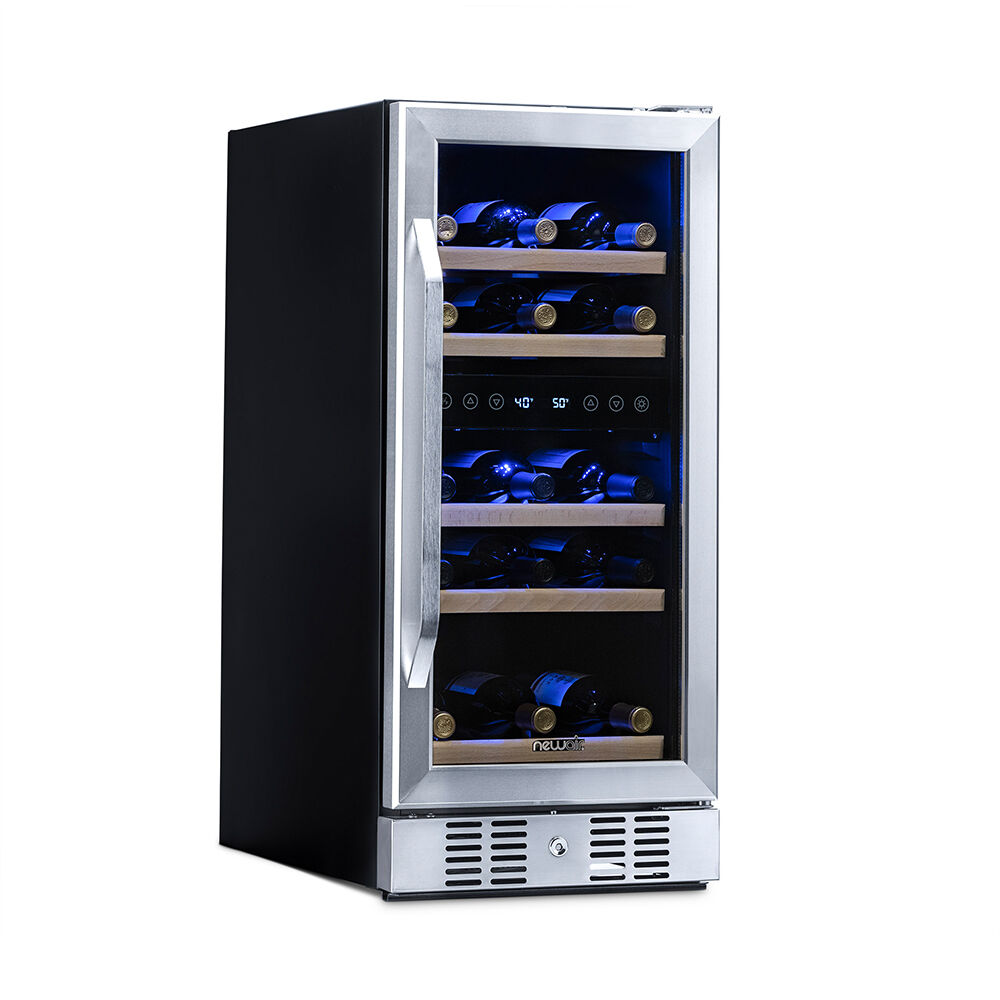 Photos - Wine Cooler NewAir 15" Built-In 29 Bottle Dual Zone Wine Fridge in Red awr290db 