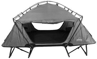 Kamp-Rite Portable Versatile Double Tent Cot, Chair, & Tent for 2 Campers, Gray, Grey