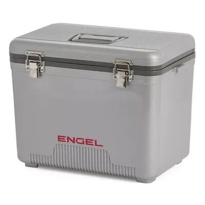 ENGEL 19 Quart 32 Can Leak Proof Odor Resistant Insulated Drybox Cooler, Silver