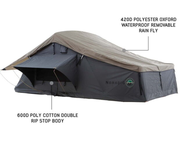 Photos - Other goods for tourism Overland Vehicle Systems Nomadic Extended Roof Top Tent w/ Green Rain Fly