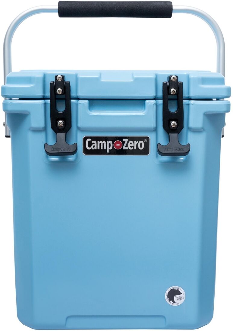 Camp-zero 16 Tall   16.9 Qt. Premium Cooler with 2 Molded-In Cup Holders and Folding Aluminum Comfort Grip Handle   Sky Blue - Sky blue