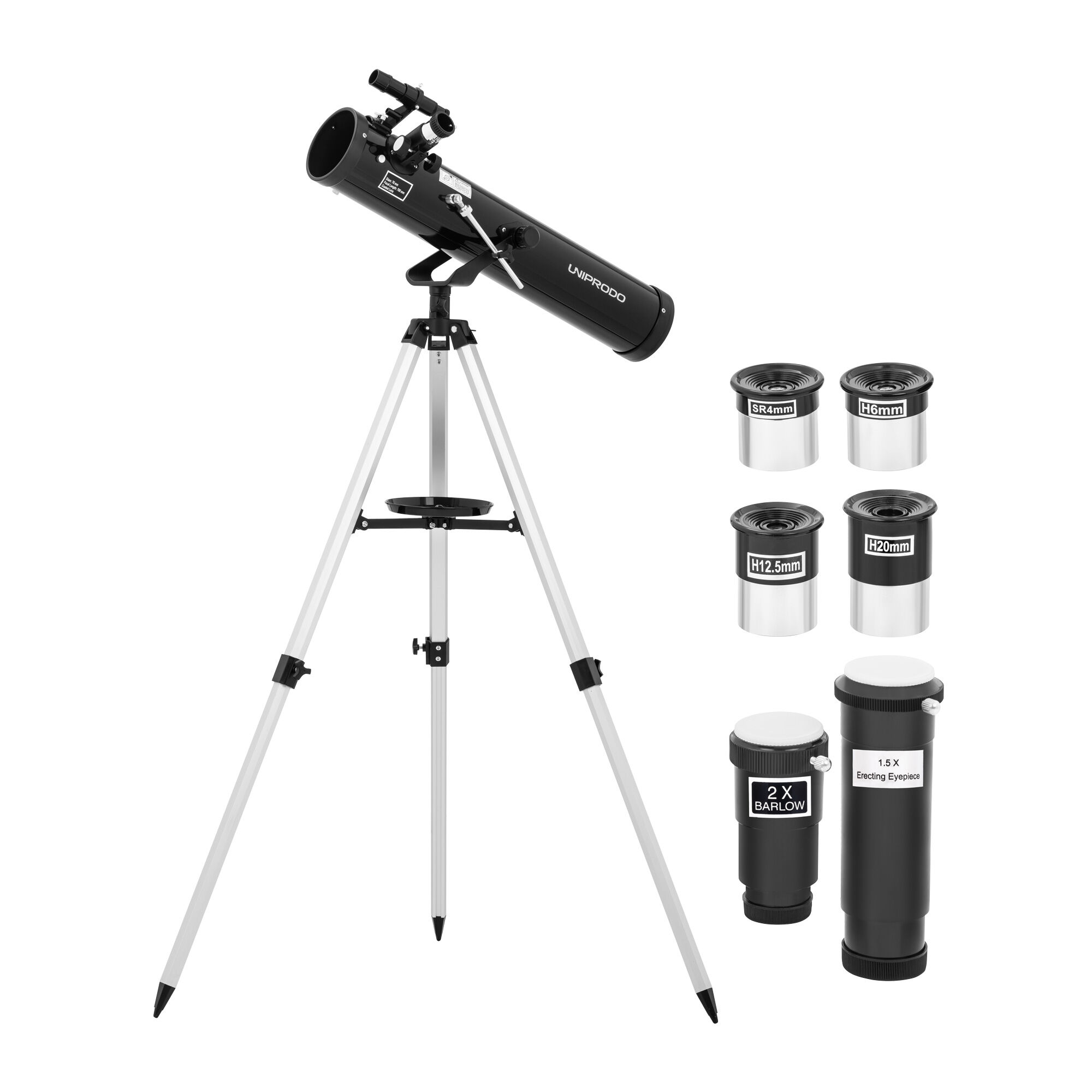 Uniprodo Teleskop - Ø 76 mm - 700 mm - Tripod-Stativ