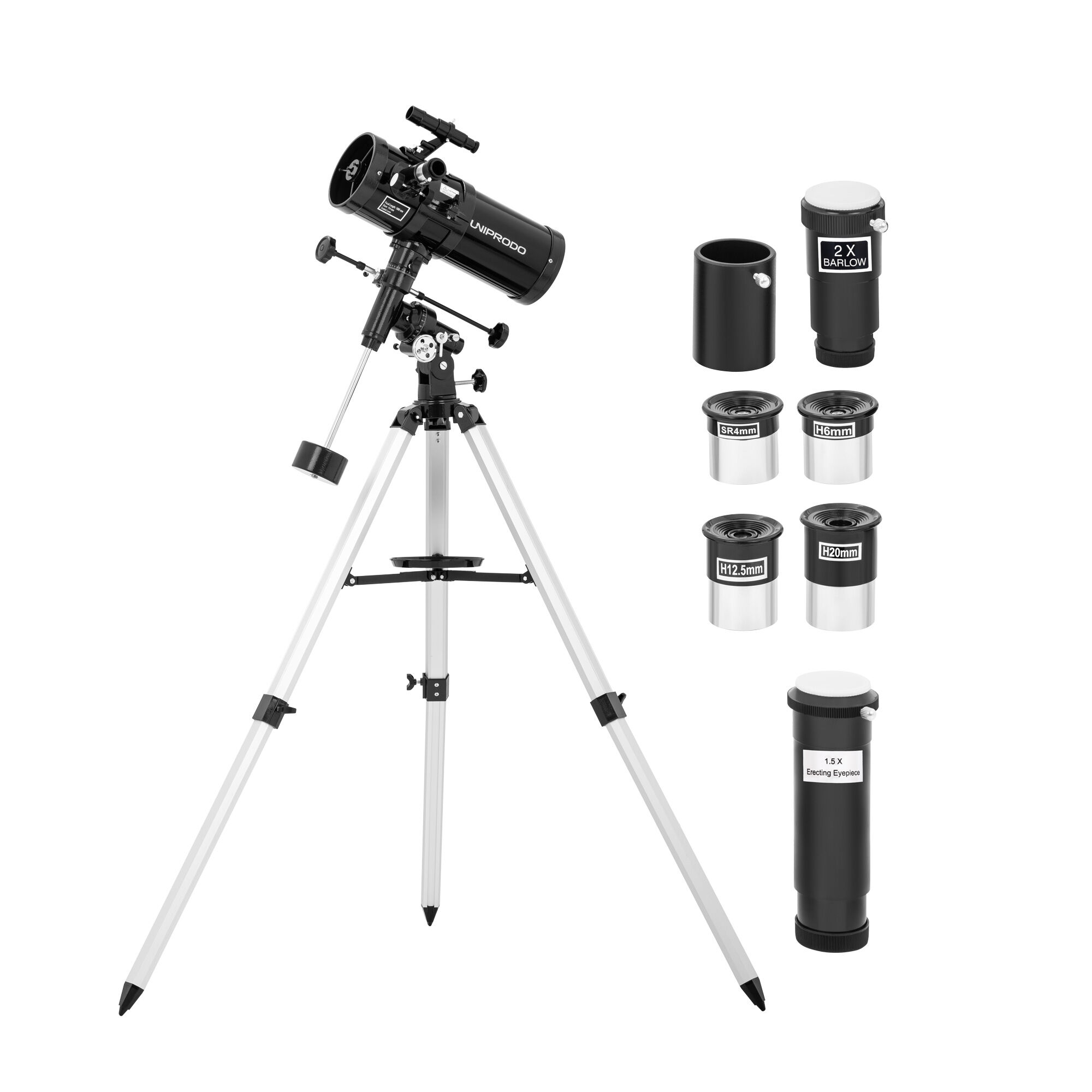 Uniprodo Teleskop - Ø 114 mm - 1.000 mm - Tripod-Stativ