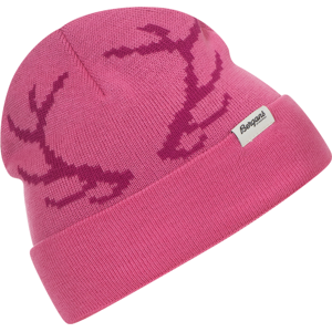 Bergans Kids' Antlers Beanie Ibis Rose/Fandango Purple OneSize, Ibis Rose/Fandango Purple