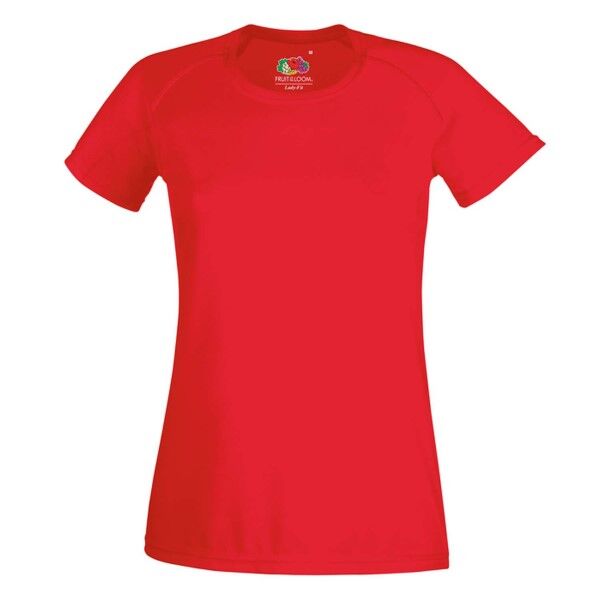 Fruit of the Loom Lady-Fit Performance T - Red  - Size: 61392 - Color: punainen