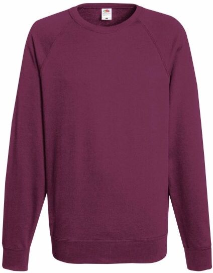 Fruit of the Loom Light Raglan Sweat - Wine red  - Size: 62138 - Color: viininpun.