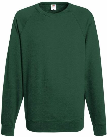 Fruit of the Loom Light Raglan Sweat - Darkgreen  - Size: 62138 - Color: tummanvihr.