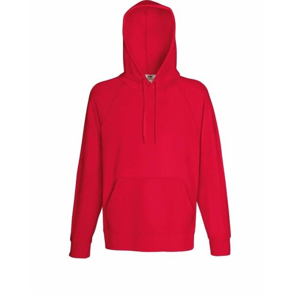 Fruit of the Loom Light Hooded Sweat - Red  - Size: 62140 - Color: punainen