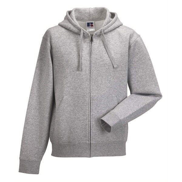 Russell Athletic Authentic Zipped Hood - Greymarl  - Size: 266M - Color: marmorinharm.