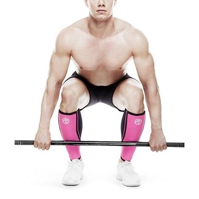 Rehband Rx Shin Calf Sleeve 5mm, Pink Black