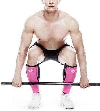 Rehband Rx Shin Calf Sleeve 5mm, Pink Black, Xs