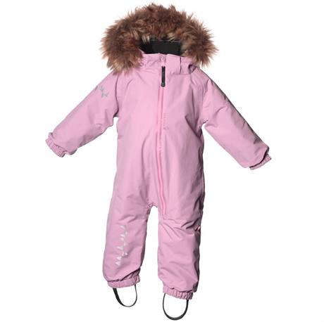 Isbjörn of Sweden Isbjörn Toddler Padded Jumpsuit m/Faux Fur Frost Pink  92