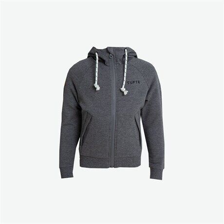 Tufte Kids Lunde Zip Hoodie Dark Grey Melange  122-128