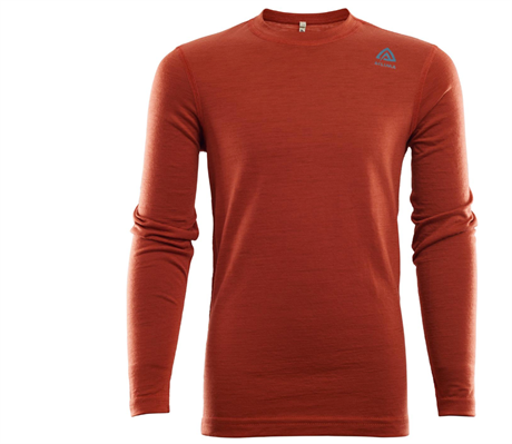 Aclima LightWool Crew Neck Junior Red Ochre  140