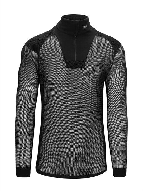 Brynje of Norway Brynje Super Thermo Zip Polo, Shirt w/Shoulder inlay Black  M