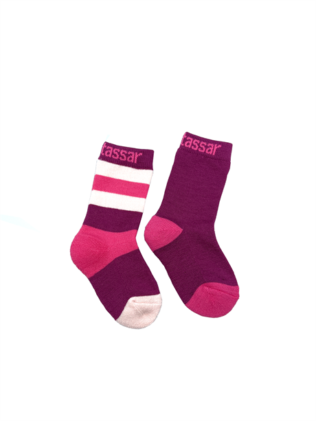 Vossatassar 2pk Wool Socks BBerry  S-22/25