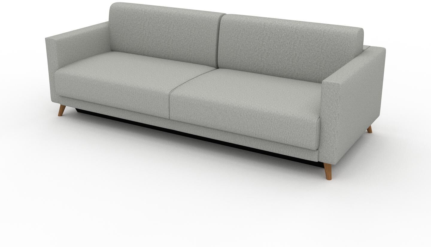 MYCS Sofa 3-Sitzer Lichtgrau Strukturgewebe - Elegantes, gemütliches 3-Sitzer Sofa: Hochwertige Qualität, einzigartiges Design - 225 x 75 x 98 cm,...