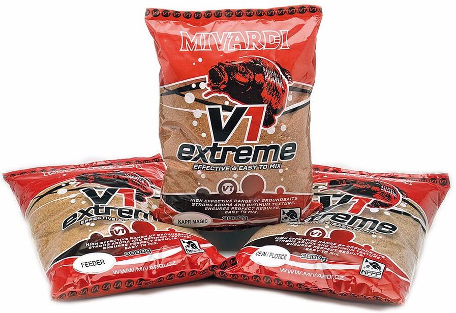 Mivardi Krmítková směs V1 Extreme 3kg - Kapr Jahoda