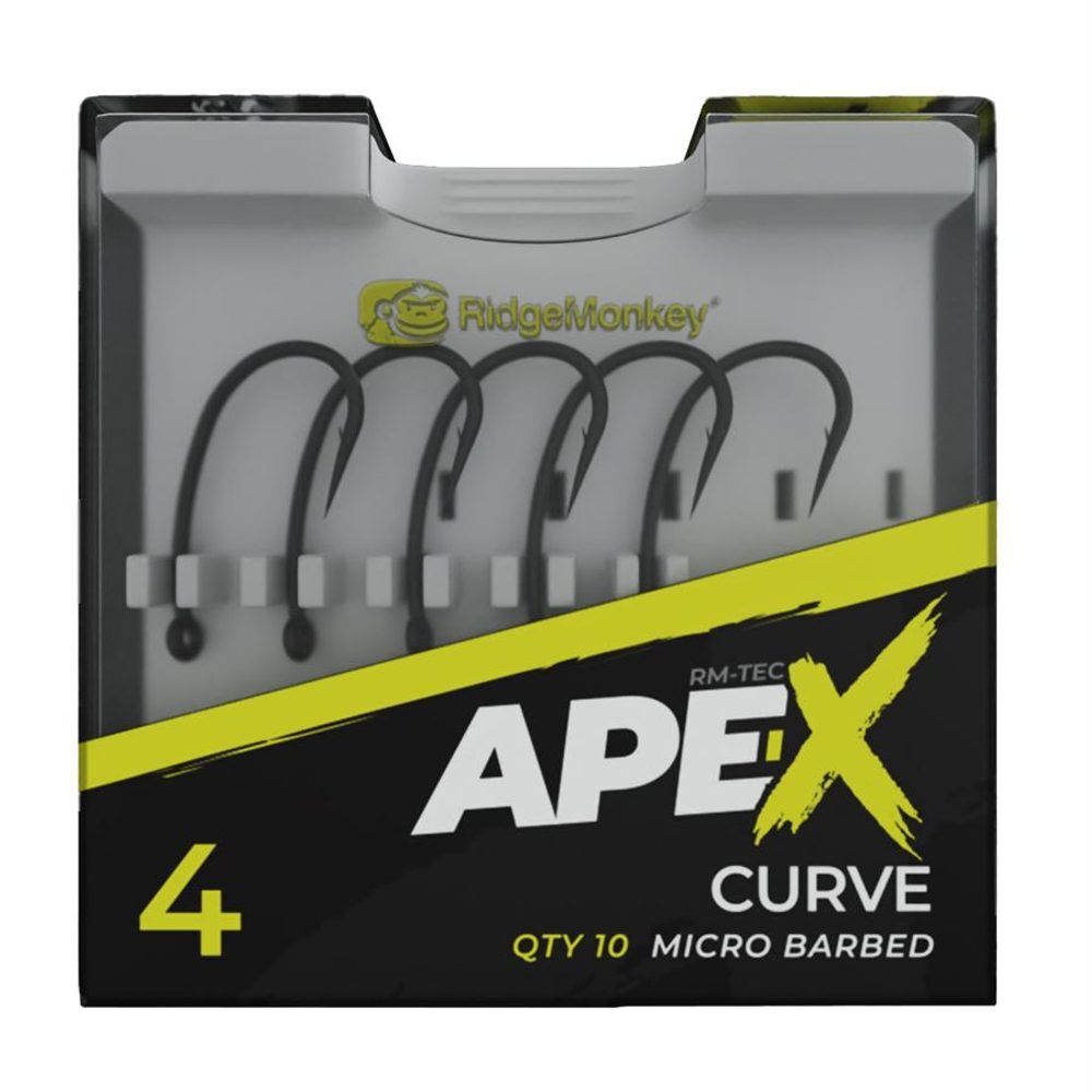 RidgeMonkey Háčky Ape-X Curve Barbed 10ks - vel. 8